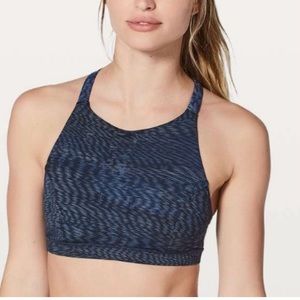 Lululemon Slide with Me BraLinear Flux Battleship Multi  Flux Ice Grey SZ 6